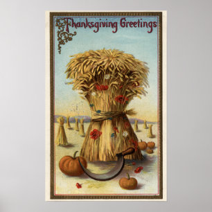 Poster Boisseau de foin et de faux