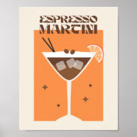 Poster boisson Cocktail art Espresso martini