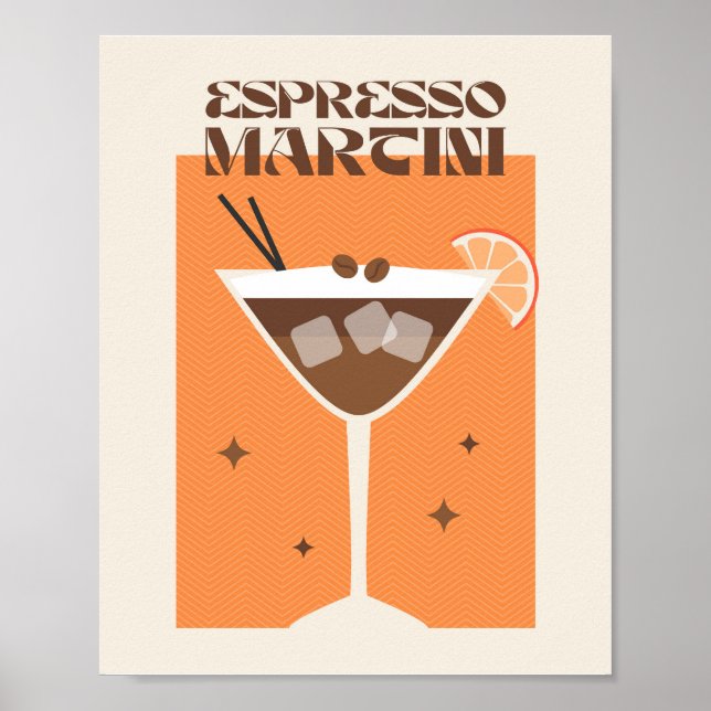 Poster boisson Cocktail art Espresso martini (Devant)
