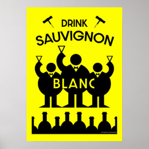Poster Boisson de vin Sauvignon Blanc