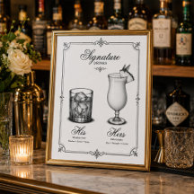 Boissons de signature Mariage à lui et à elle