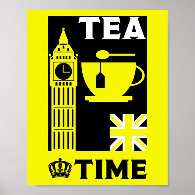 Poster Boissons de thé britanniques classiques (Devant)