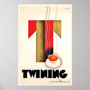 Poster Boissons de thé café Twining Cuisine de cuisine