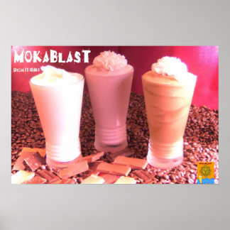 Poster Boissons Mokablast Blended