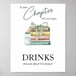 Poster Boissons pour bébé chapitre livre d'histoires à l'