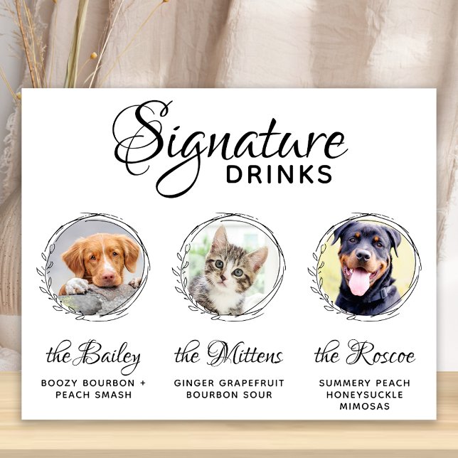 Poster Boissons Signature pour Animaux de Compagnie Bar P (Créateur téléchargé)