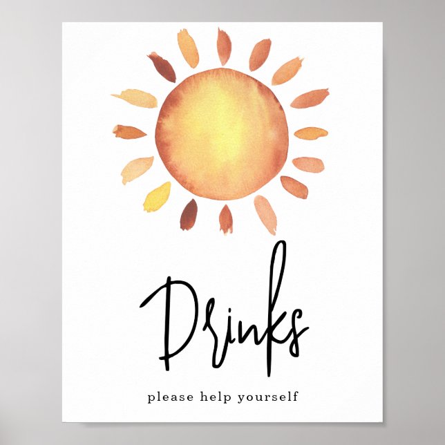 Poster Boissons Sunshine (Devant)