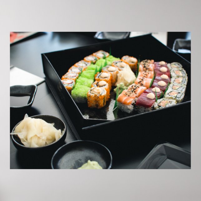 Poster Boîte à Bento Sushi Japonaise Alimentation asiatiq (Devant)