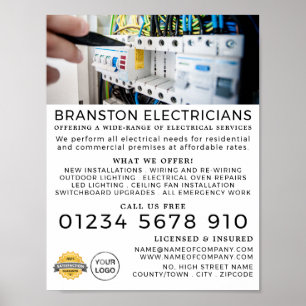 Poster Boîte à électricité, Publicité électronique