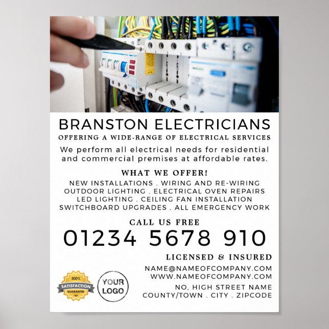 Poster Boîte à électricité, Publicité électronique (Devant)