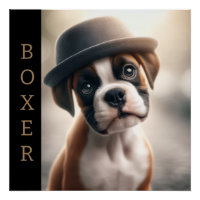 Boîte à mignon Chien Boxer – Art de Chien Stylé