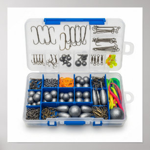 Poster Boîte à outils de pêche