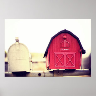 Poster Boîte aux lettres Red Barn {vous avez une série de