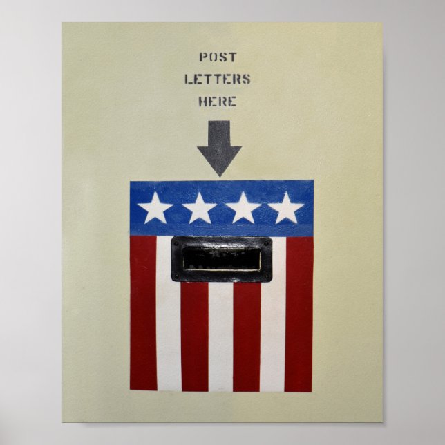 Poster Boîte aux lettres sur le cuirassé USS Alabama (Devant)