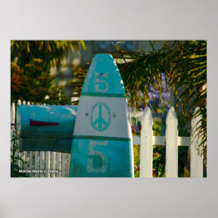 Poster Boîte aux lettres Surboard Peace