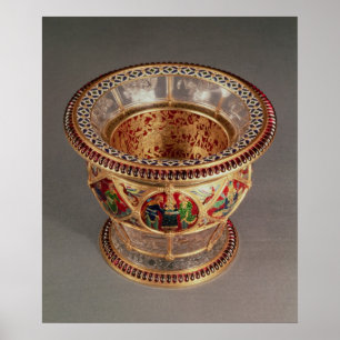 Poster Boîte avec le plique-a-jour et le cloisonne