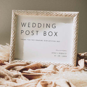 Poster Boîte de carte mariage Table de cadeaux Post Décor