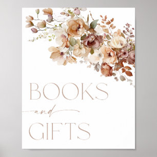 Poster Boite et cadeaux signe boho automne floral