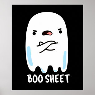 Poster Boite Fiche Funny Halloween Ghost Pun Dark BG