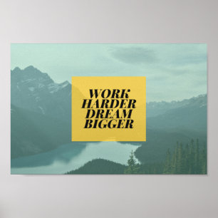 Poster Boîte jaune motivationnelle