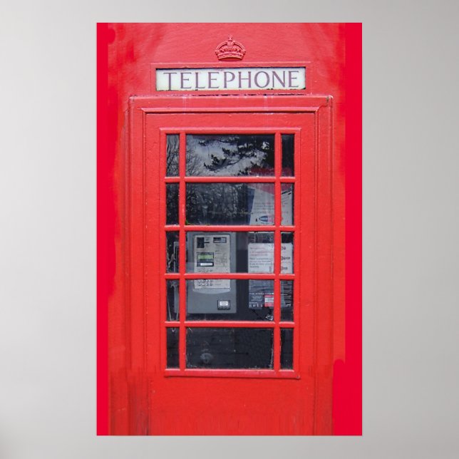 Poster Boîte téléphonique rouge Londres (Devant)