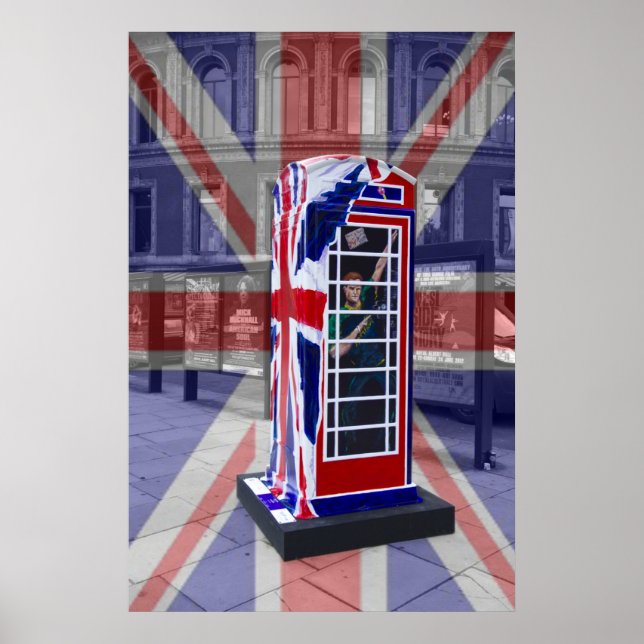 Poster Boîte téléphonique royale (Devant)