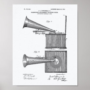 Poster Boîtes de musique Livre blanc sur l'art breveté de