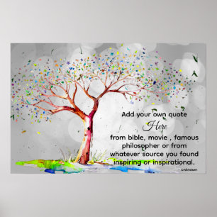 Poster *~* Bokeh Tree AP81 do-it-yourself artistique