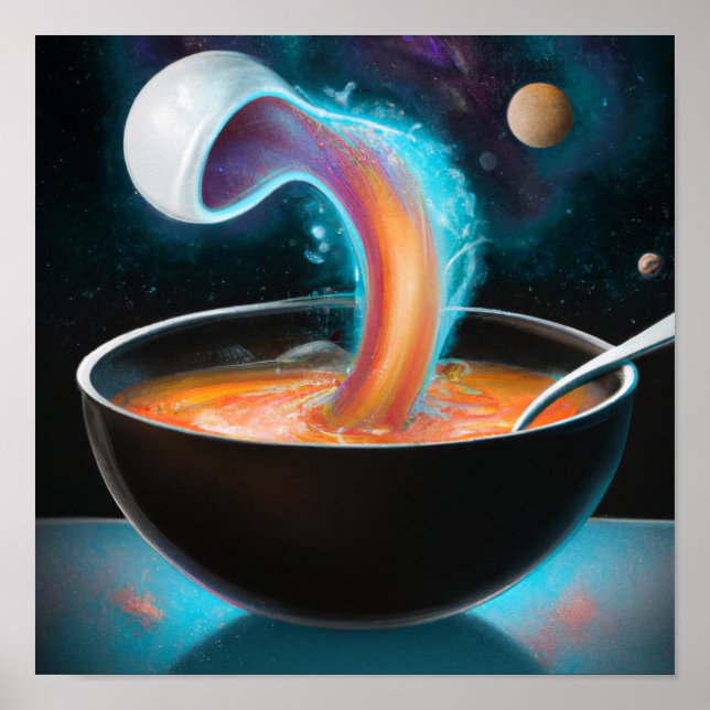 Poster Bol cosmique du portail de soupe tapisserie art nu (Devant)