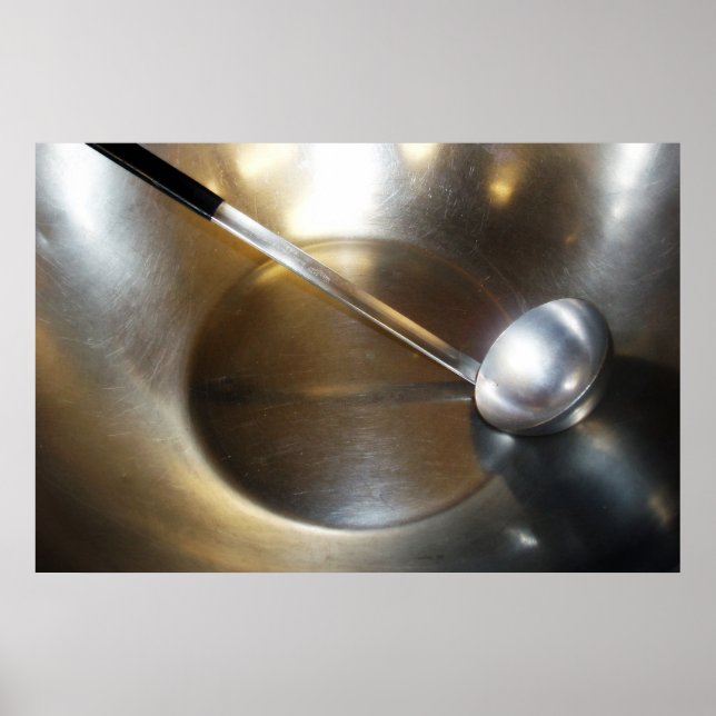 Poster Bol d'argent avec pochette de soupe (Devant)