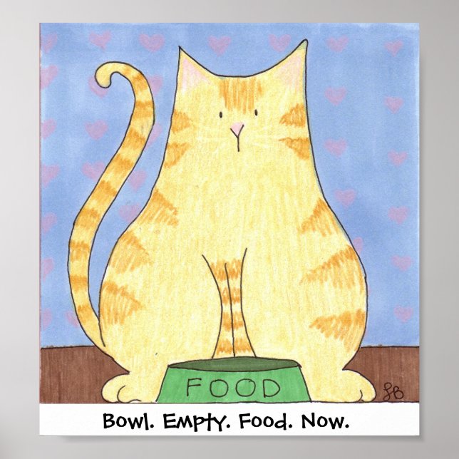 Poster Bol. Vide. Nourriture. Maintenant. (Devant)