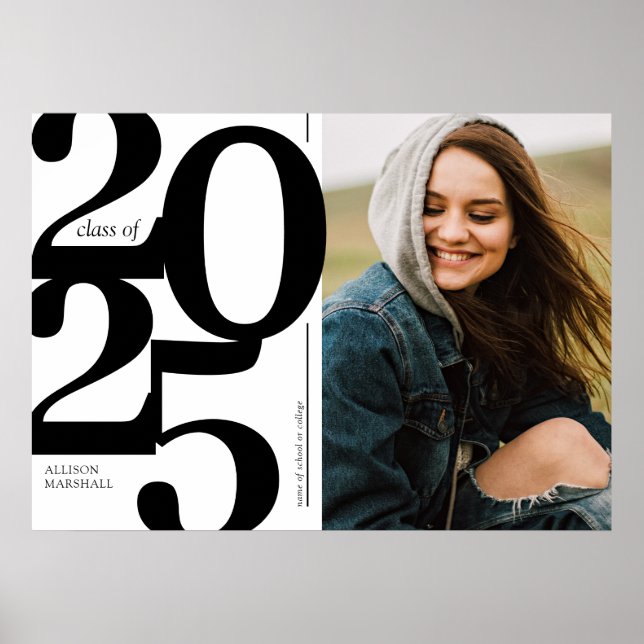 Poster Bold 2025 Photo Graduation Party (Devant)