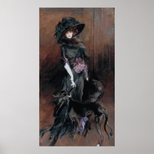Poster Boldini - Marchesa Luisa Casati avec Greyhound