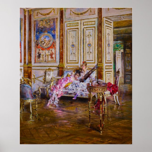 Poster Boldini - Un Lecteur Et Un Écouteur (Devant)