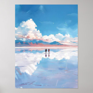 Poster Bolivia Print Bolivia Illustration Uyuni Travel