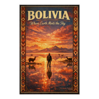 Poster BOLIVIA – Where Earth Meets the Sky