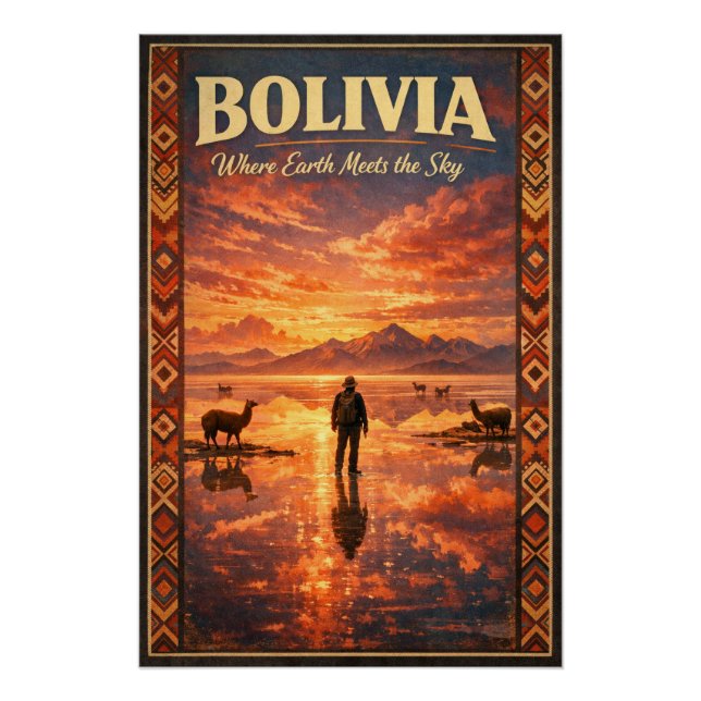 Poster BOLIVIA – Where Earth Meets the Sky (Devant)
