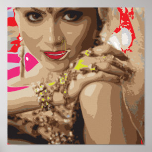 Poster Bollywood art vectoriel basé