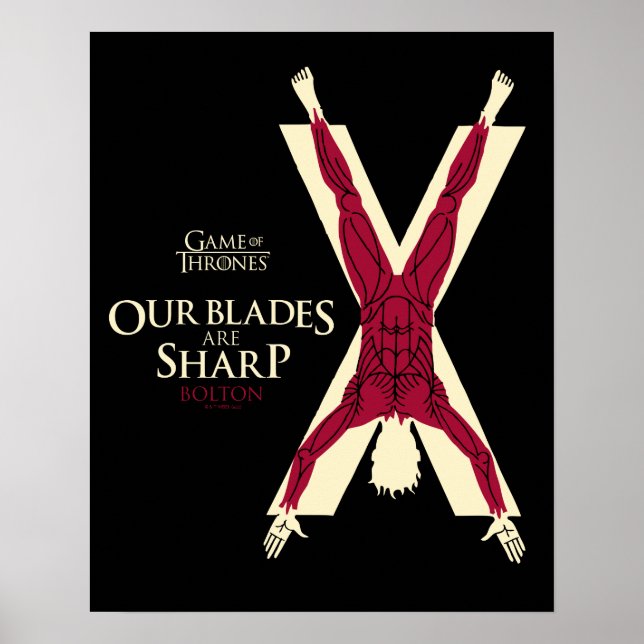 Poster Bolton Sigil - Nos Lames Sont Sharp (Devant)
