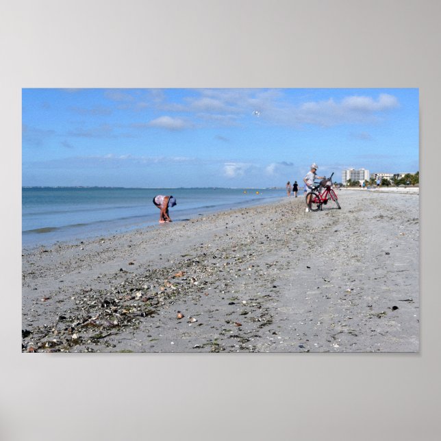 Poster Bombardement à Low Tide, Fort Myers Beach, Floride (Devant)