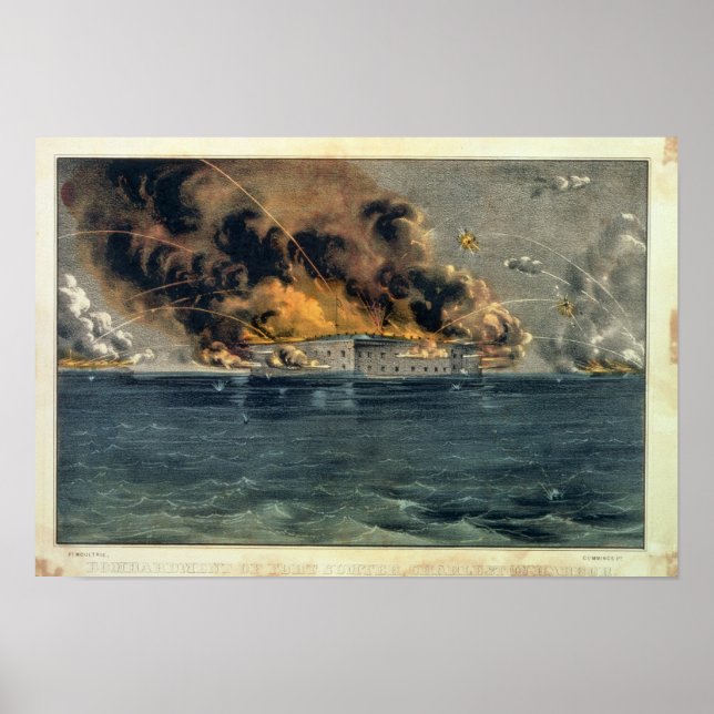 Poster Bombardement du fort Sumter (Devant)