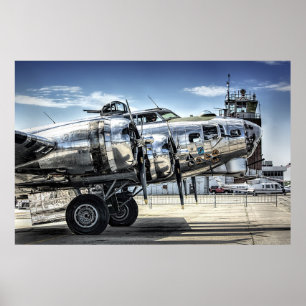 Poster Bombardier 2ème guerre mondiale classique b-17