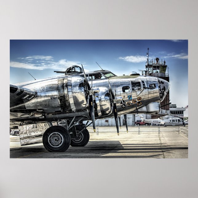 Poster Bombardier 2ème guerre mondiale classique b-17 (Devant)