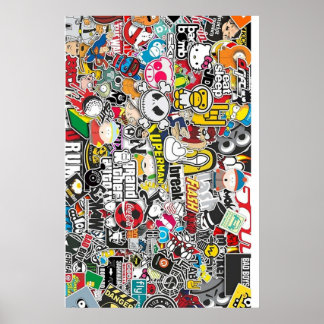 Poster Bombe à stickers