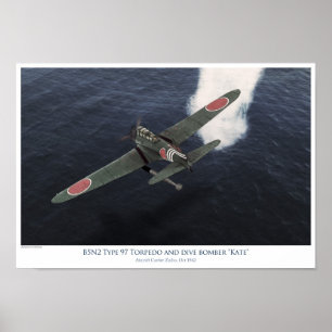 Poster Bombe à torpilles Nakajima B5N1 Kate