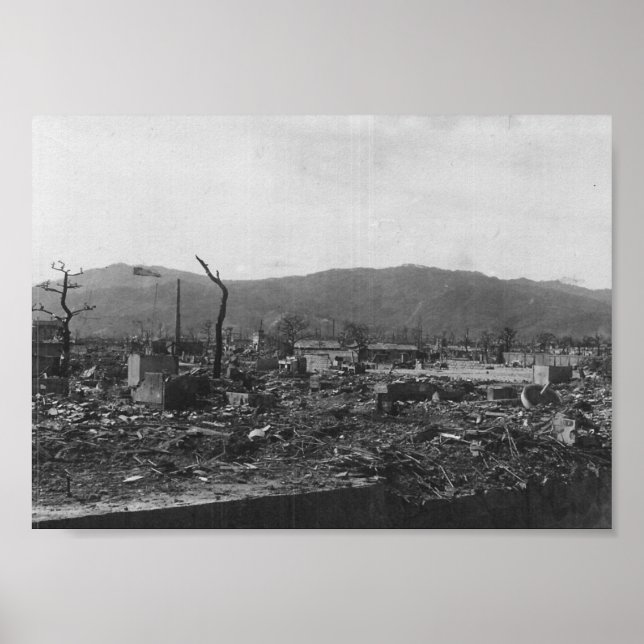 Poster Bombe atomique 2ème guerre mondiale photo d'Hirosh (Devant)