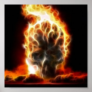 Poster Bombe atomique du crâne