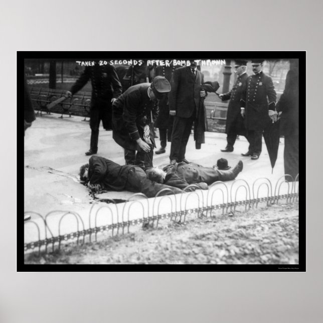 Poster Bombes anarchistes à New York 1908 (Devant)