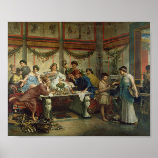 Poster Bompiani - Fête romaine à la fin (19e siècle)
