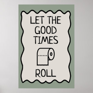 Poster Bon Temps Humour salle de bain